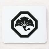 Kran-förmiges Ginkgo-Blatt auf Tablett Mousepad (Vorne)