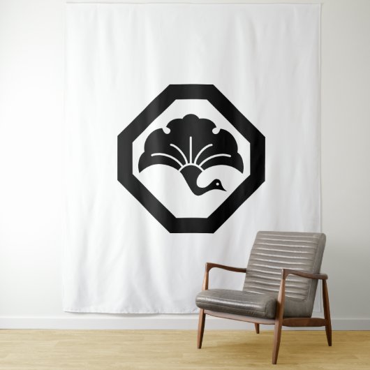 Kran-förmiges Ginkgo-Blatt auf Tablett Wandteppich (Beispiel)