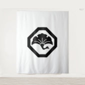 Kran-förmiges Ginkgo-Blatt auf Tablett Wandteppich (Vorderseite)