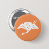Kran-förmiges Ginkgoblatt Button (Vorne & Hinten)