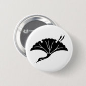 Kran-förmiges Ginkgoblatt Button (Vorne & Hinten)