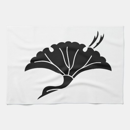 Kran-förmiges Ginkgoblatt Handtuch (Horizontal)