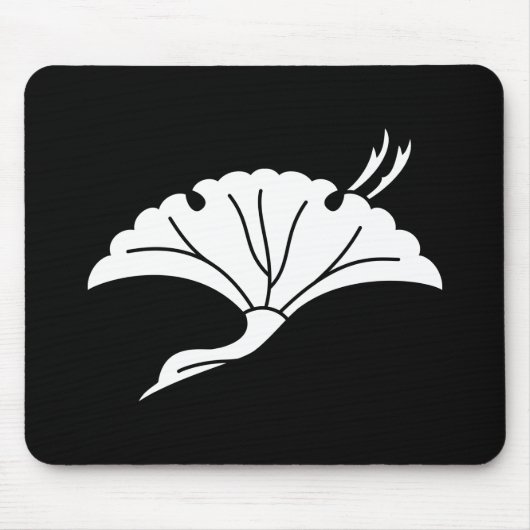 Kran-förmiges Ginkgoblatt Mousepad (Vorne)