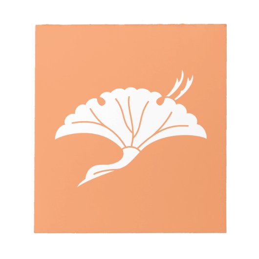 Kran-förmiges Ginkgoblatt Notizblock (Vorderseite)