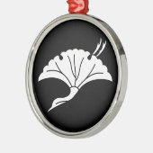 Kran-förmiges Ginkgoblatt Silbernes Ornament (Links)