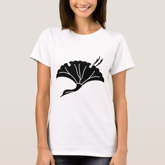 Kran-förmiges Ginkgoblatt T-Shirt (Vorderseite)