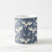 Kran, Muster, Vintage Abbildung eines fliegenden V Kaffeetasse (Mittel)
