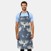 Kran, Muster, Vintage Abbildung eines fliegenden V Schürze (Getragen)