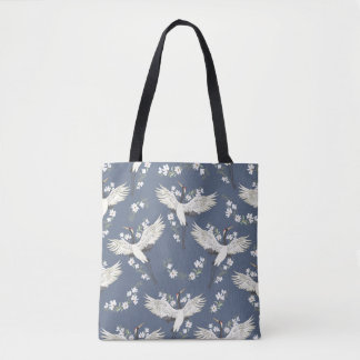 Kran, Muster, Vintage Abbildung eines fliegenden V Tasche