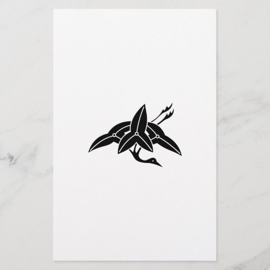 Kran-Pfeilspitzen Briefpapier (Vorderseite)
