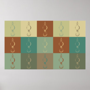 Kran-Pop-Kunst Poster