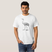 Kran-Vogel-Zeichnen T-Shirt (Vorne ganz)