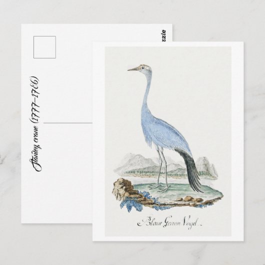 Kran von Stanley (1777-1786) Postkarte (Vorne/Hinten)