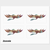 Kranaufkleber im Akrylstil Rechteckiger Aufkleber (Blatt)