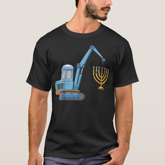 Kranbau Chanukka T-Shirt (Vorderseite)