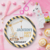 Kranbau Dirty 3rdy Birthday Plate Pappteller (Party)