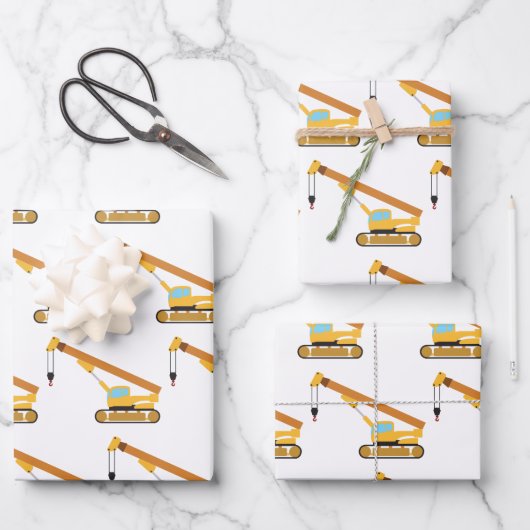 Kranbau Geschenkpapier Set (Vorderseite)