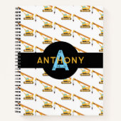 Kranbau Kids Monogramm Notizblock (Vorderseite)