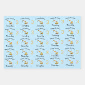 Kranbau LKW Individuelle Name & Alter Geschenkpapier Set (Vorderseite)