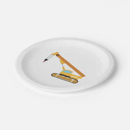 Kranbau Pappteller (Schrägansicht)