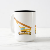 Kranbau Zweifarbige Tasse (Vorderseite Links)