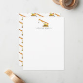 Kranbauwagen Kinder-Kinderwagen Mitteilungskarte (Vorderseite/Rückseite Beispiel)