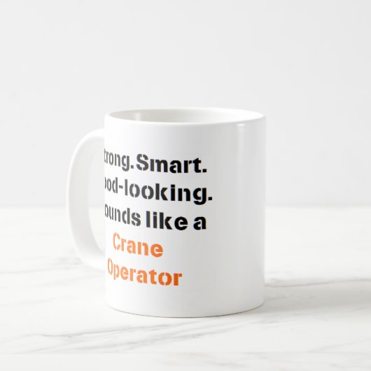 Kranbediener-Tasse Kaffeetasse (Vorderseite Links)