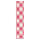 Kranbeeren-Fizz-Schachbrettmuster Kurzer Tischläufer (Vorderseite)