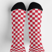 Kranbeeren-Fizz-Schachbrettmuster Socken (Oben)