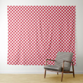 Kranbeeren-Fizz-Schachbrettmuster Wandteppich (Beispiel (Horizontal))