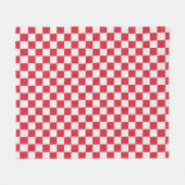 Kranbeeren-Sprudel-Karo-Muster Fleecedecke (Vorderseite (Horizontal))