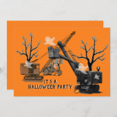 Kranbetreiber Halloween Northwest Engineering Einladung (Vorne/Hinten)