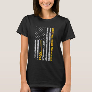 Kranbetreiber Hook American Flag World S Best Lin T-Shirt