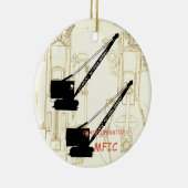 Kranbetreiber = MFIC VINTAGER RAUPEN-KRAN Keramik Ornament (Rechts)
