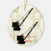 Kranbetreiber = MFIC VINTAGER RAUPEN-KRAN Keramik Ornament (Links)