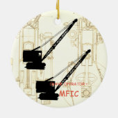 Kranbetreiber = MFIC VINTAGER RAUPEN-KRAN Keramik Ornament (Hinten)