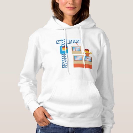 Kranbetreiber und Bauarbeiter Hoodie (Vorderseite)