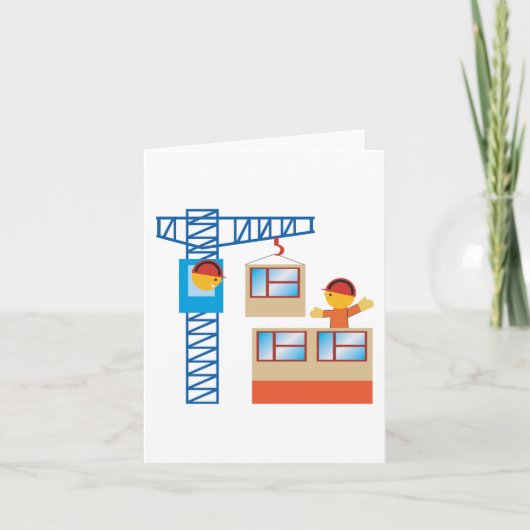 Kranbetreiber und Bauarbeiter Karte (Vorderseite)