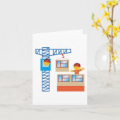 Kranbetreiber und Bauarbeiter Karte (Gelbe Blume)