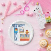 Kranbetreiber und Bauarbeiter Pappteller (Party)