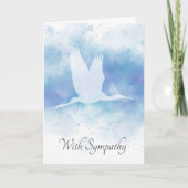Krane auf blauem Beileid Dankeskarte (Vorderseite)