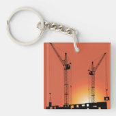 Krane auf einem Gebäude Schlüsselanhänger (Vorderseite)