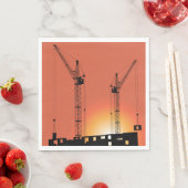 Krane auf einem Gebäude Serviette (Beispiel)