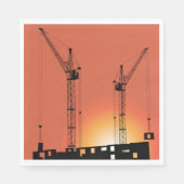 Krane auf einem Gebäude Serviette (Vorderseite)