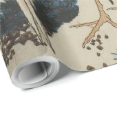 Krane auf einer schneebedeckten Pine Hokusai Geschenkpapier (Rolleneckpunkt)