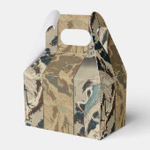 Krane auf einer schneebedeckten Pine Hokusai Geschenkschachtel (Rückseite)