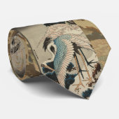 Krane auf einer schneebedeckten Pine Hokusai Krawatte (Gerollt)