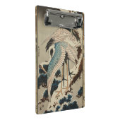 Krane auf einer schneebedeckten Pine Hokusai Mini Klemmbrett (Schrägansicht)