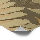 Krane auf einer schneebedeckten Pine Hokusai Poster (Ecke)