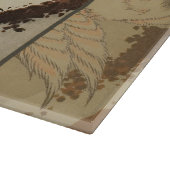 Krane auf einer schneebedeckten Pine Hokusai Schneidebrett (Ecke)